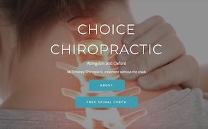 choice chiropractic website by boray designs