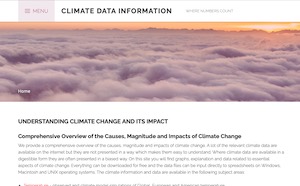 climate change data website by boray designs